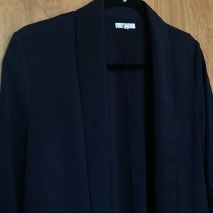 Navy cardigan blazer
